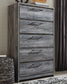 Baystorm Queen Panel Headboard with Mirrored Dresser, Chest and Nightstand