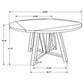 Athens Round Counter Height Table with Drop Leaf Barn Grey