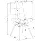 Aiken Faux Leather Upholstered Dining Side Chair Charcoal Grey (Set of 4)