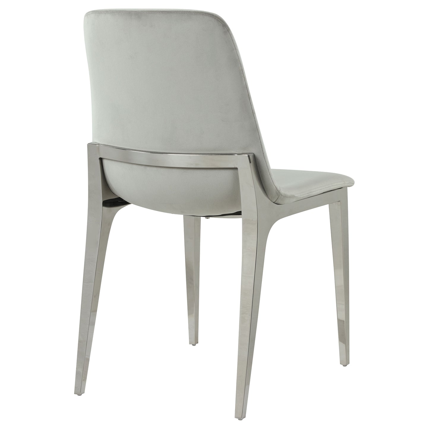 Irene Upholstered Side Chairs Light Grey and Chrome (Set of 4)