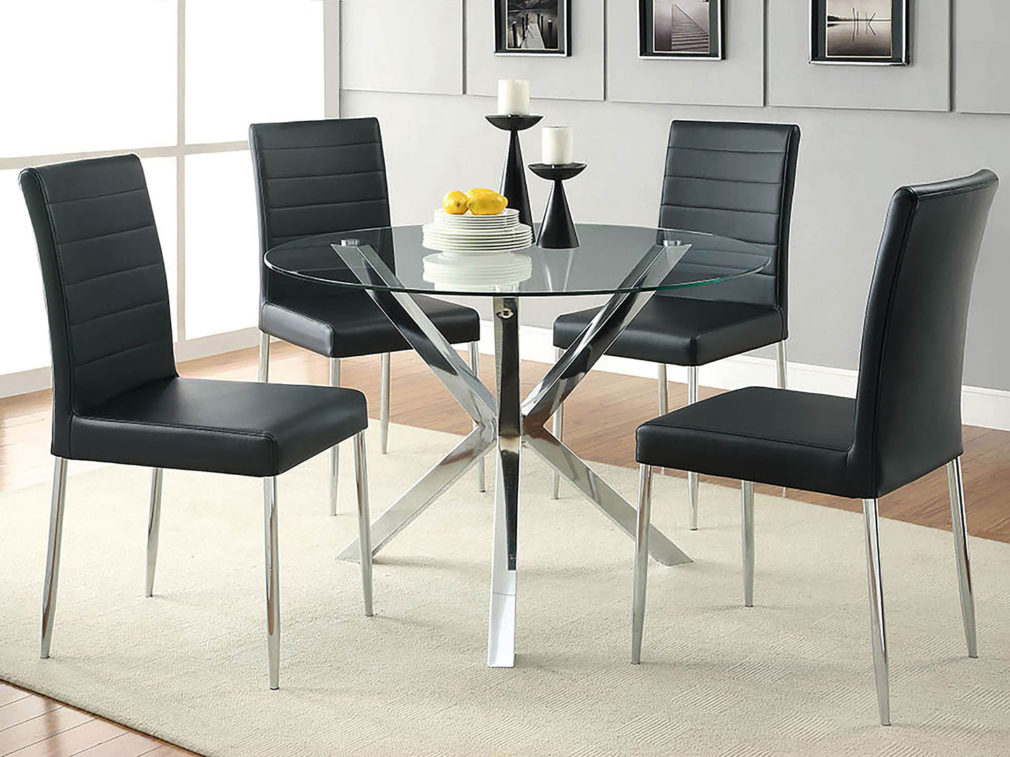 Maston Upholstered Dining Chairs Black (Set of 4)