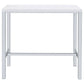 Natividad 5-piece Pub Height Bar Table Set White High Gloss