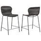 Mckinley Upholstered Counter Height Stools with Footrest (Set of 2) Brown and Sandy Black
