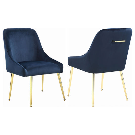 Mayette Parsons Wingback Dining Side Chairs Dark Ink Blue (Set of 2)