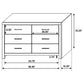 Brantford 6-drawer Dresser Coastal White