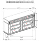 Heidi 9-drawer Dresser Metallic Platinum