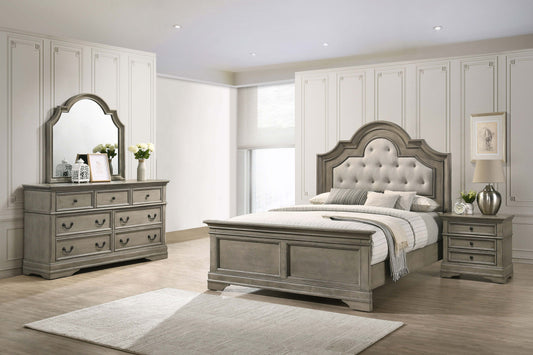 Manchester 4-piece Eastern King Bedroom Set Wheat Brown