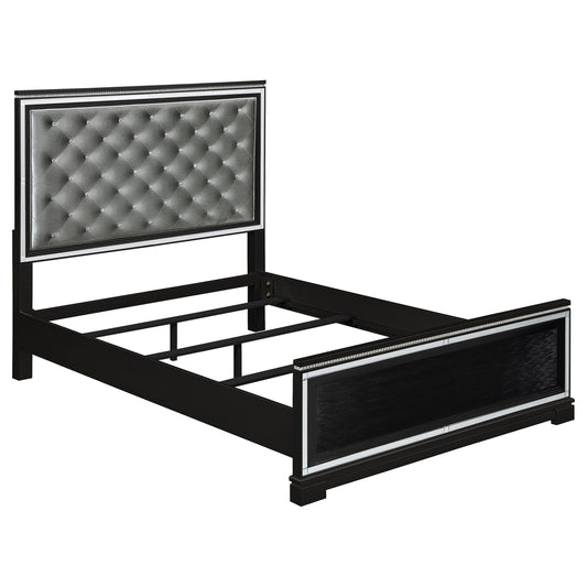 Cappola Wood Queen Panel Bed Black