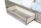 Evangeline California King LED Storage Panel Bed Silver Oak