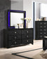 Penelope 6-drawer Dresser with Mirror Black