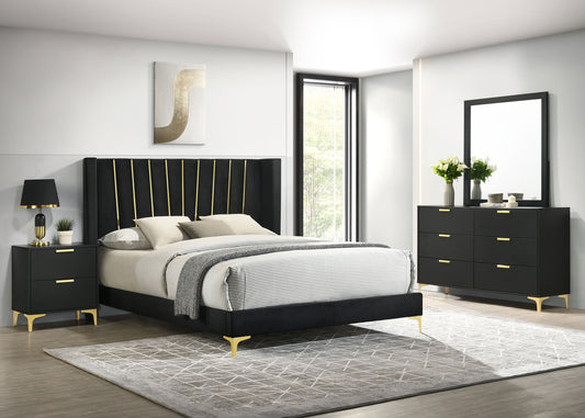 Kendall 4-piece Queen Bedroom Set Black