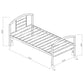 Baines Metal Twin Open Frame Bed Black