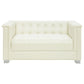Chaviano 2-piece Upholstered Tufted Sofa Set Pearl White