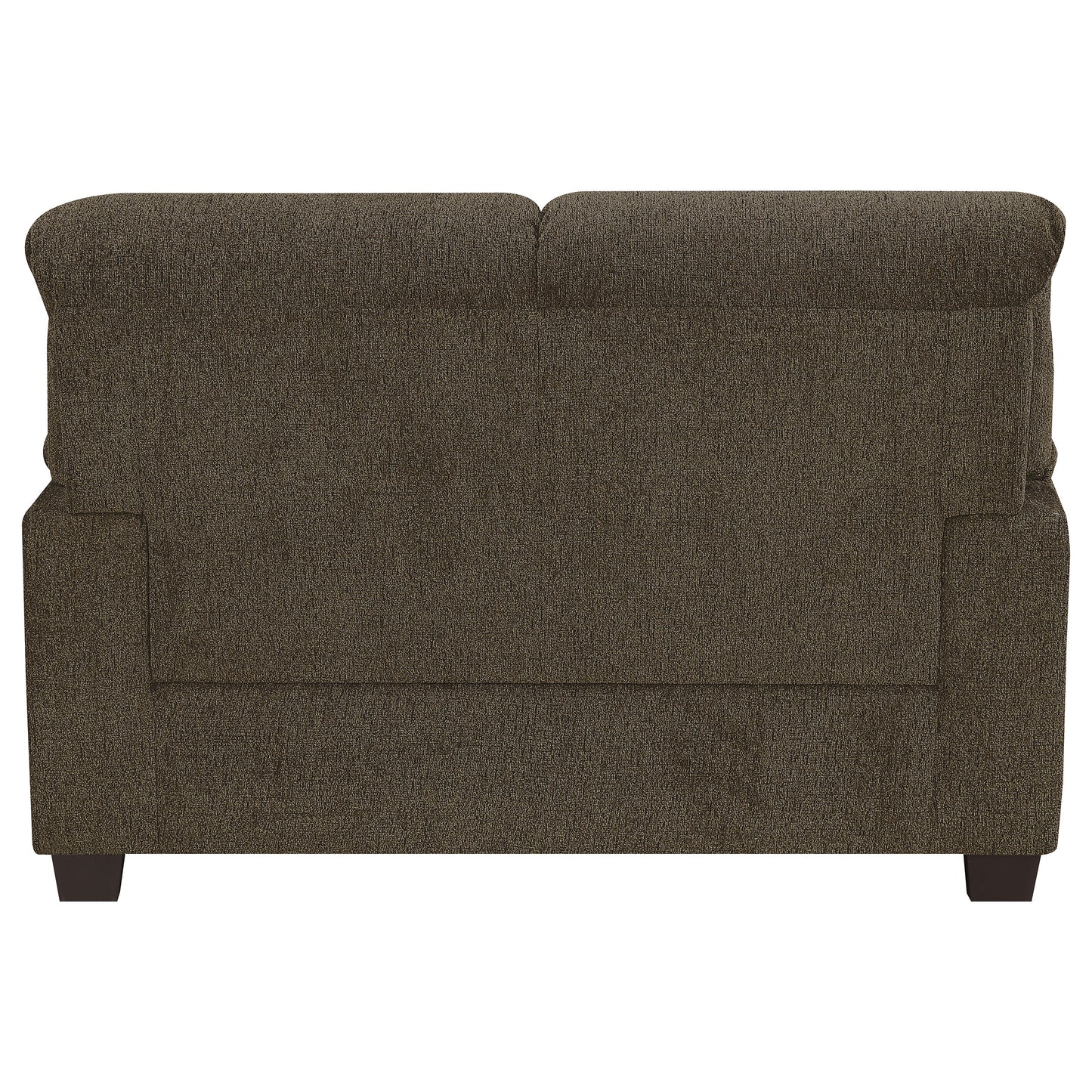 Clementine Upholstered Loveseat with Nailhead Trim Brown
