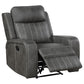 Raelynn 3-piece Upholstered Reclining Sofa Set Grey