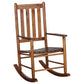 Annie Slat Back Wooden Rocking Chair Golden Brown