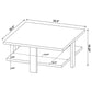 Dawn Square Engineered Wood Coffee Table Mango Brown