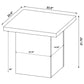 Devar Square Engineered Wood End Table Mango Brown