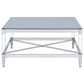 Lindley Square Tempered Mirror Acrylic Coffee Table Chrome
